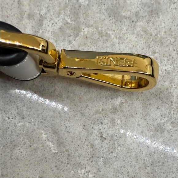 Authentic Fendi Kan I F Logo Shoulder Bag – Blue/Black/White – Gold Hardware - Picture 14 of 16